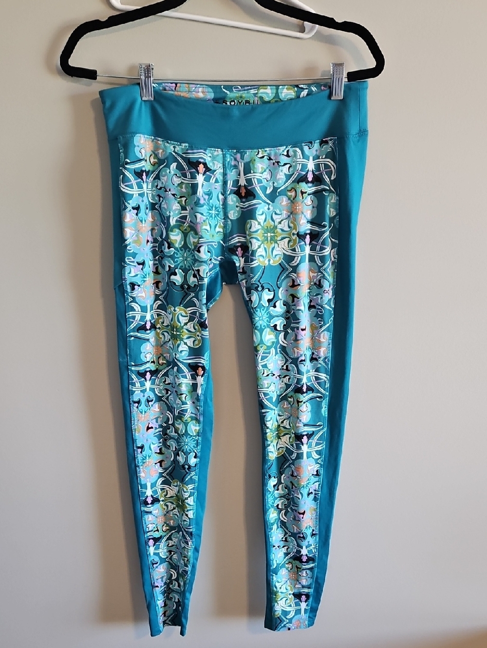 Soybu Teal Patterned Womens' Leggings XL